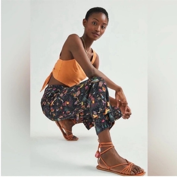 NWT Farm Rio Anthropologie Amorina Utility Pants - Picture 2 of 9